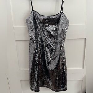 Urban Outfitters Black Sequin mini dress
